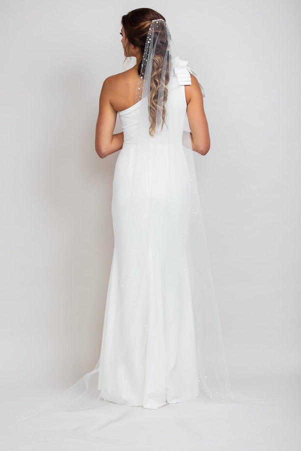 Kadence Pearl and Crystal Chapel Veil