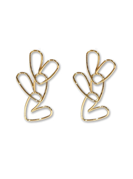 Kayla Triple Heart Earrings