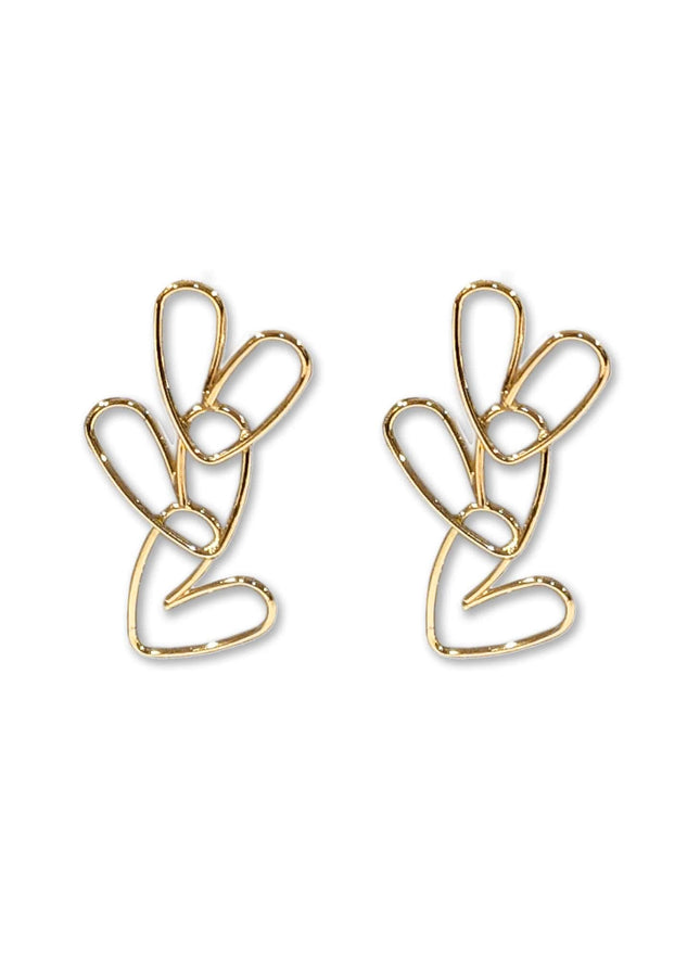 Kayla Triple Heart Earrings