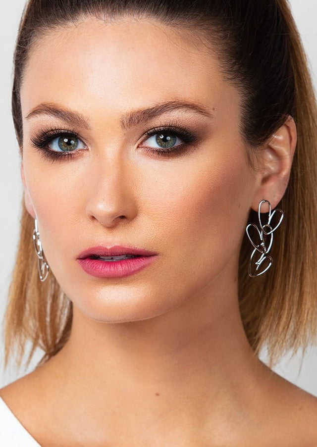 Kayla Triple Heart Earrings