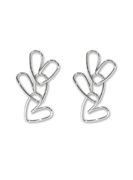 Kayla Triple Heart Earrings