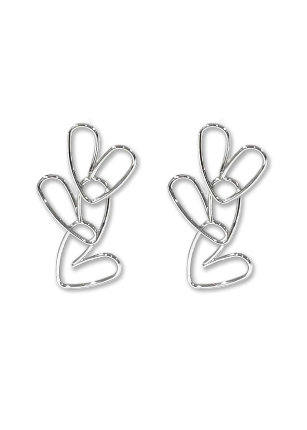 Kayla Triple Heart Earrings