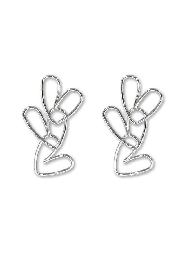 Kayla Triple Heart Earrings