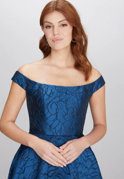 Anne Barge Kendra Mikado Off the Shoulder Gown