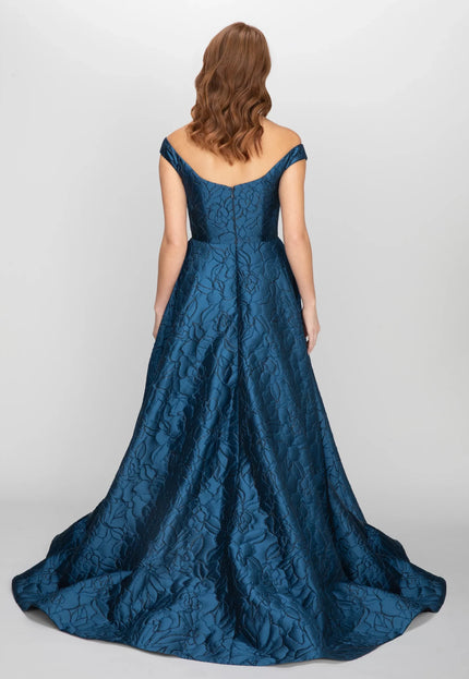 Anne Barge Kendra Mikado Off the Shoulder Gown