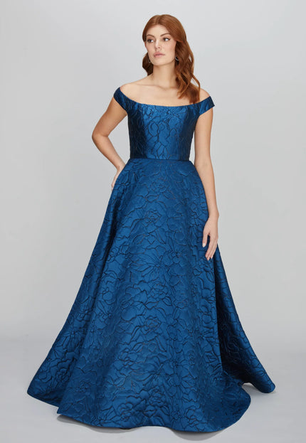 Anne Barge Kendra Mikado Off the Shoulder Gown