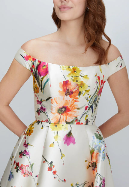 Anne Barge Kendra Mikado Off the Shoulder Gown