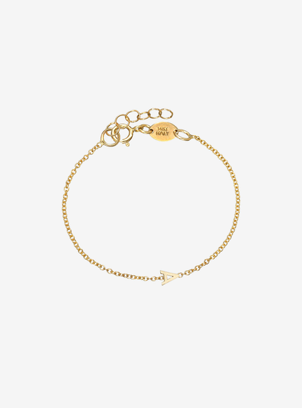 Zoe Lev Kids 14K Gold Mini Initial Bracelet