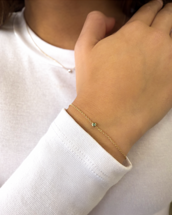 Zoe Lev Kids Mini Birthstone Bezel Bracelet
