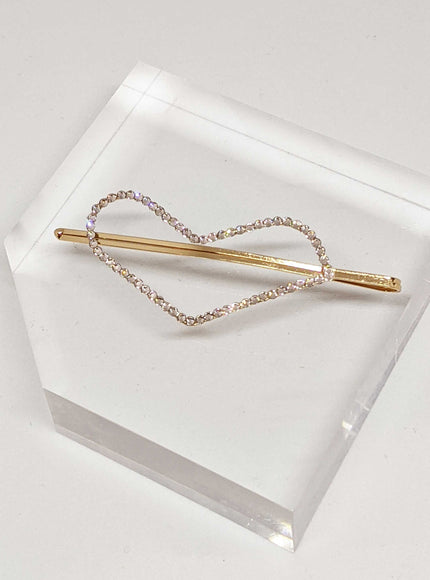 Kimmy Crystal Heart Hairpiece