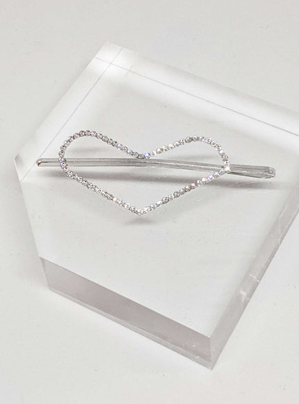Kimmy Crystal Heart Hairpiece