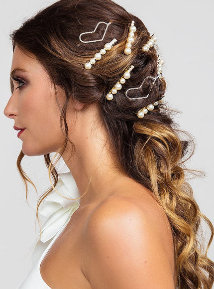 Kimmy Crystal Heart Hairpiece