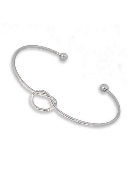 Knot Heart Bangle Bracelet