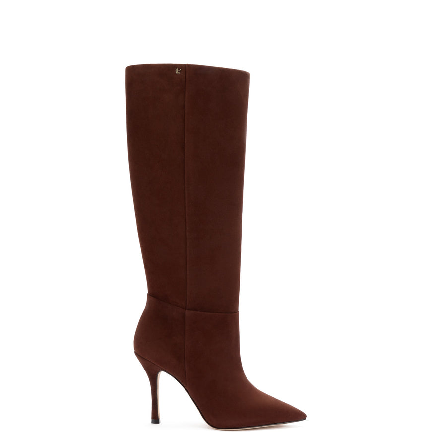 Larroude Kate Boot In Brown Suede Brown