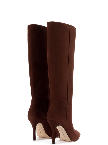 Larroude Kate Boot In Brown Suede