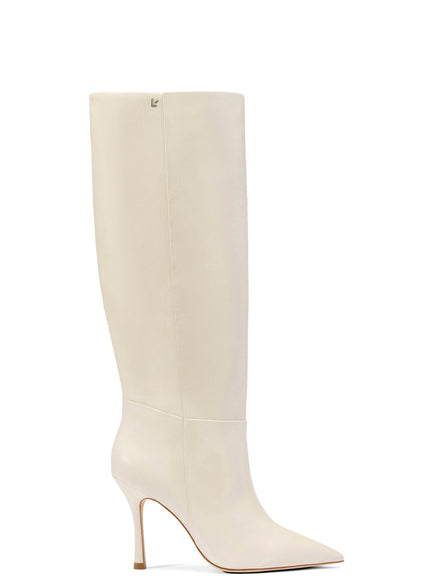 Larroude Kate Boot In Ivory Leather Ivory