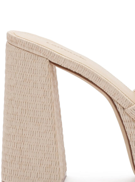 Larroude Dolly Mule In Natural Raffia