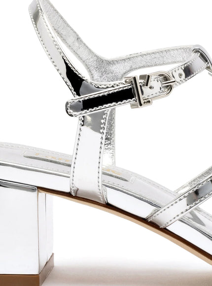 Larroude Hana Block In Silver Specchio