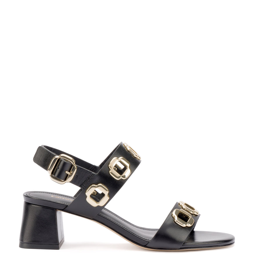 Milan Sandal In Black Leather Black