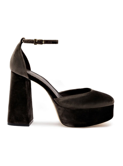 Larroude Ari Pump In Expresso Velvet