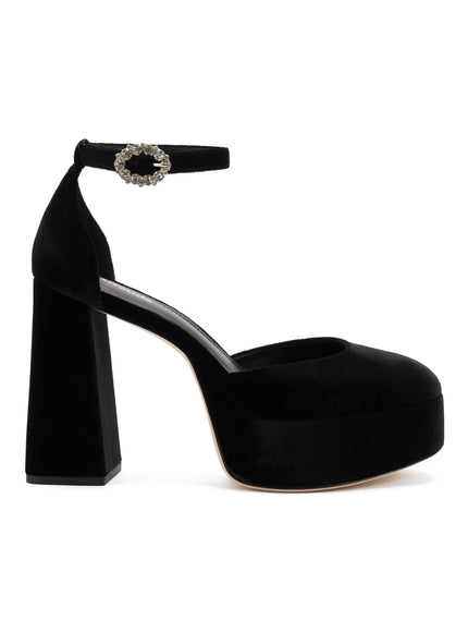 Larroude Ari Pump In Black Velvet