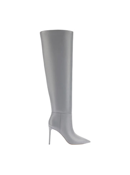 Larroudé x Jennifer Fisher Boot In Cement Grey Leather
