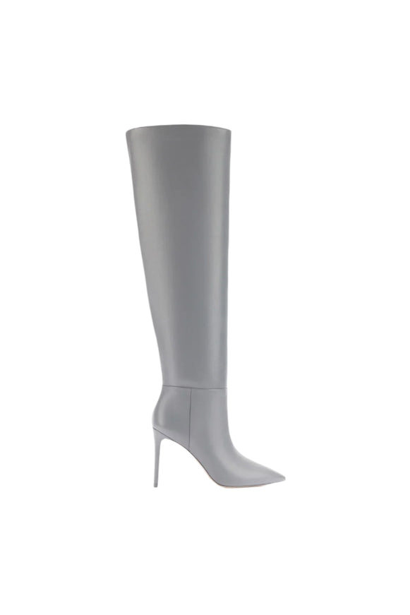 Larroudé x Jennifer Fisher Boot In Cement Grey Leather