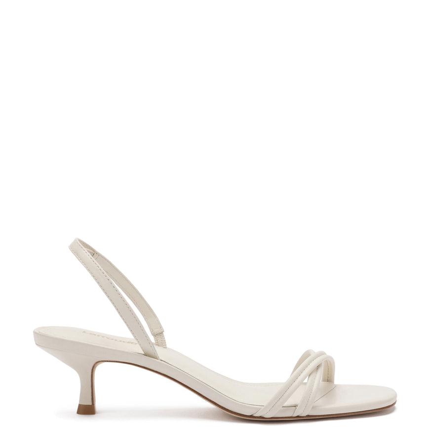 Larroude Mini Annie Sandal In Ivory Leather