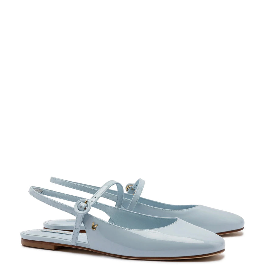 Larroude Georgina Ballet Flat In Maya Patent Leather