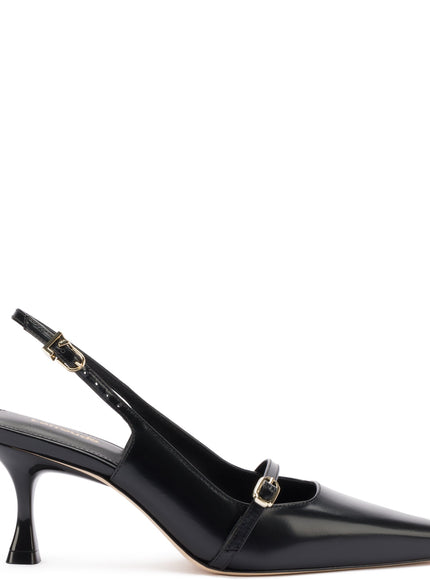 Larroude Ines Pump In Black Leather Black