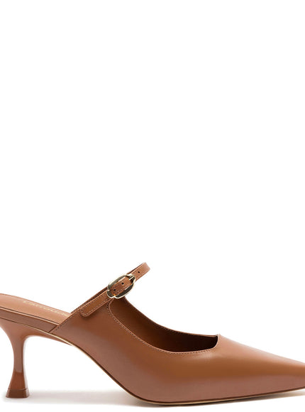 Larroude Ines Mule In Caramel Leather Caramel