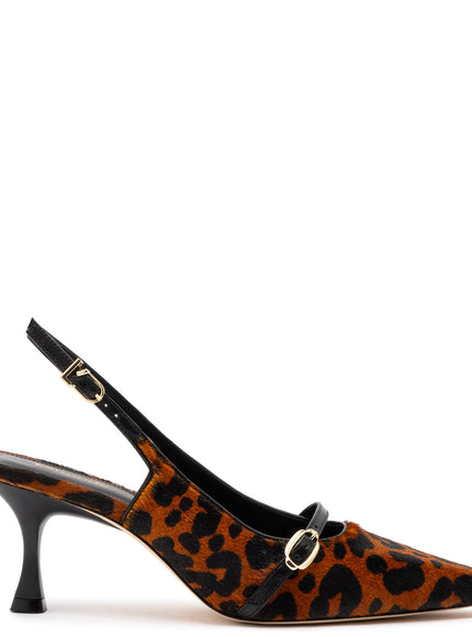 Larroude Ines Pump In Leopard Print Calf Hair Leopard