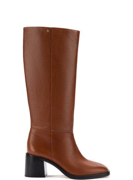 Larroude Ricky Boot In Mocca Leather Mocca