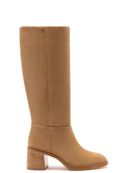 Larroude Ricky Boot In Peanut Suede Peanut