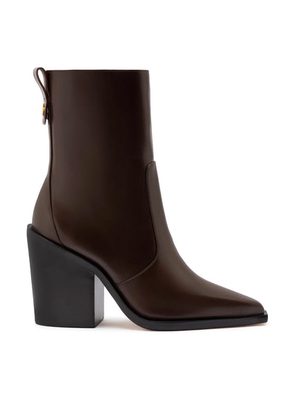 Larroude James Bootie In Brown Leather