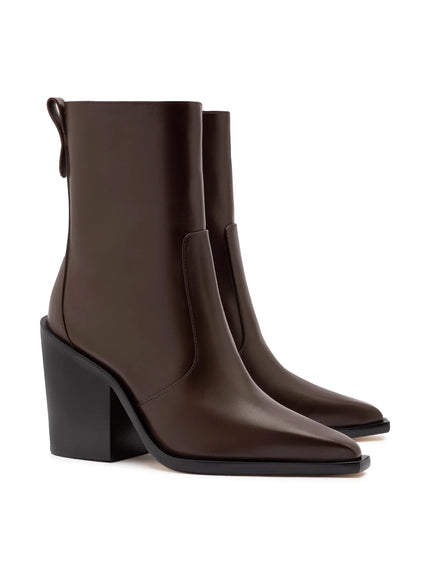 Larroude James Bootie In Brown Leather