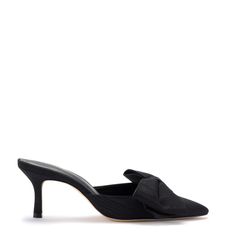 Larroude Mini Elle Pump In Black Fabric Black