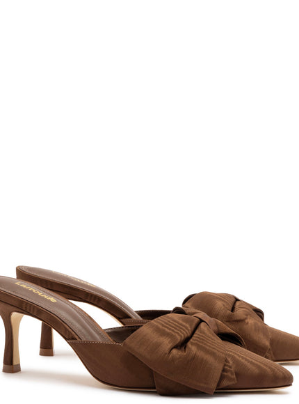 Larroude Mini Elle Pump In Cinnamon Fabric