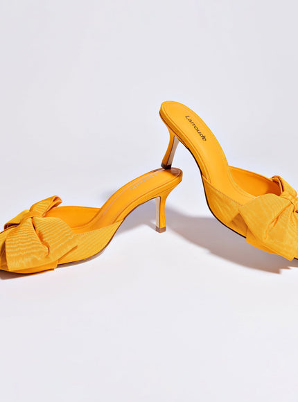 Larroude Mini Elle Pump in Mango Fabric