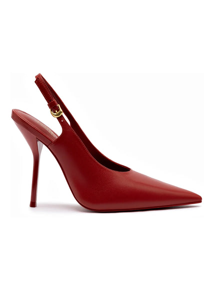 Larroude x Altuzarra Pump In Blood Red Leather