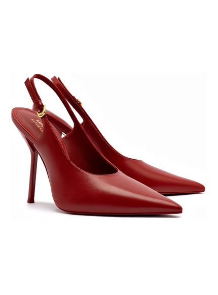 Larroude x Altuzarra Pump In Blood Red Leather