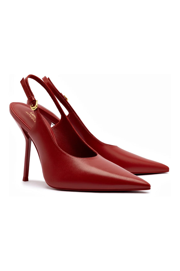 Larroude x Altuzarra Pump In Blood Red Leather