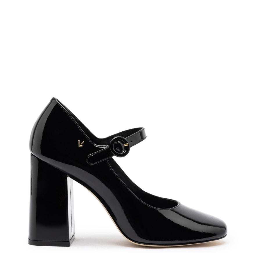 Larroude Blair Hi Pump In Black Patent Leather Black