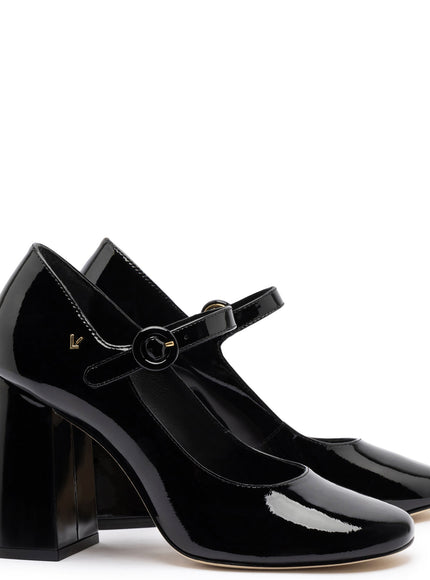 Larroude Blair Hi Pump In Black Patent Leather