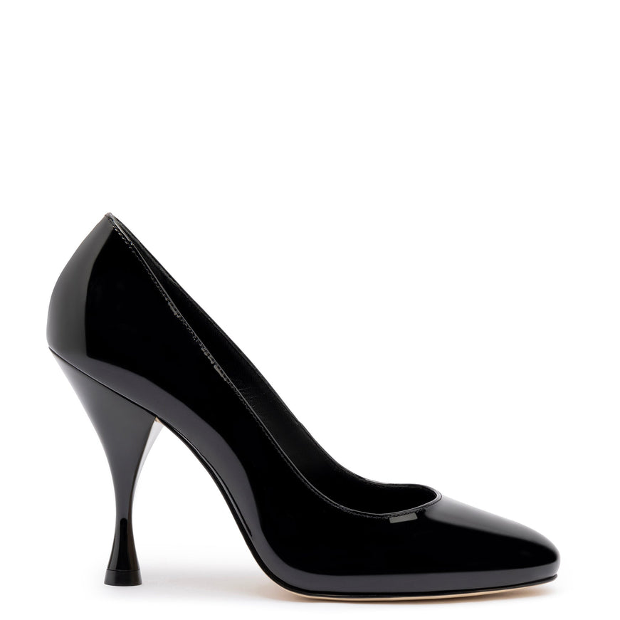 Larroude Michelle Pump In Black Patent Leather Black