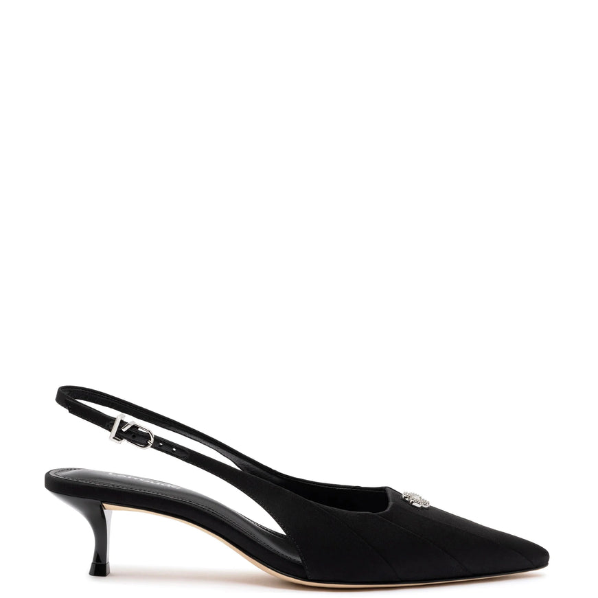 Larroude Maxine Pump In Black Fabric Black