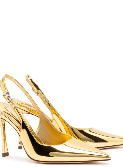 Larroude Kaitlan Pump In Gold Specchio