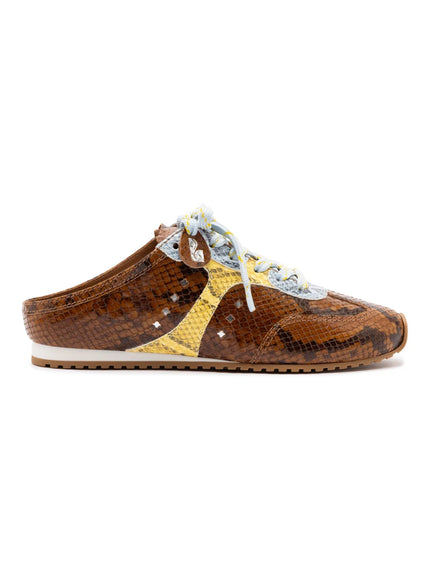 Larroude Stella Mule In Python Printed Leather
