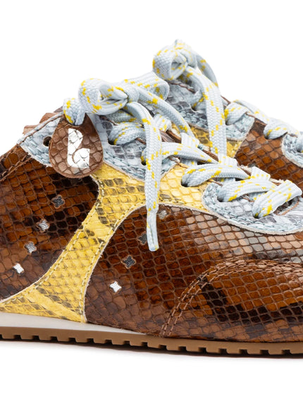 Larroude Stella Mule In Python Printed Leather