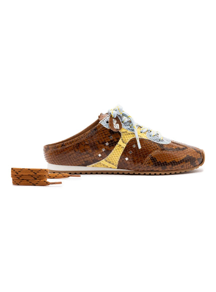 Larroude Stella Mule In Python Printed Leather